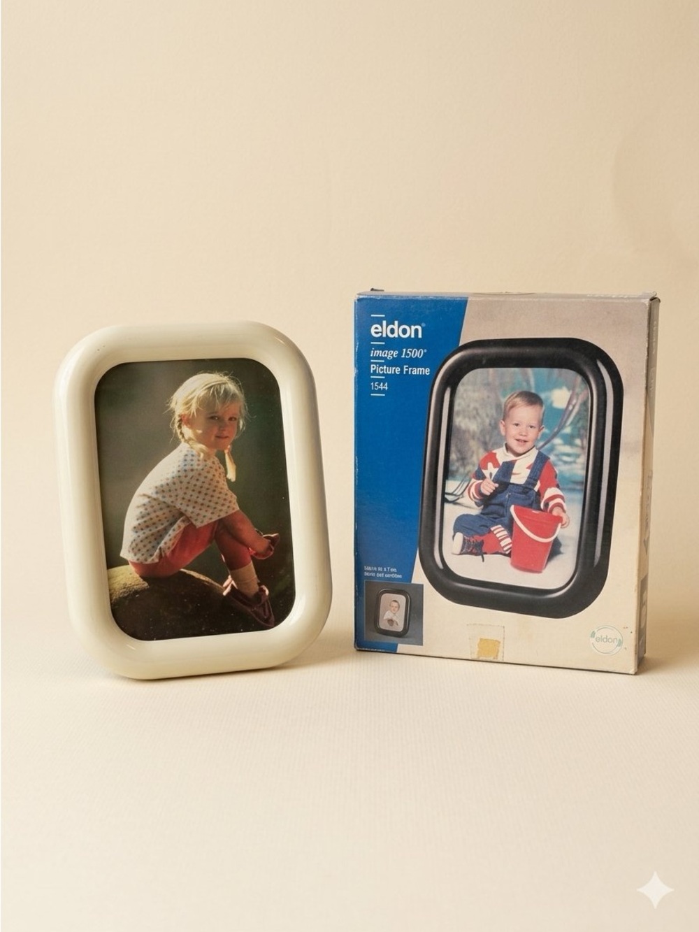 Vintage Eldon Image 1500 Picture Frame NOS 1980s Postmodern Cream 5x7 Open Box
